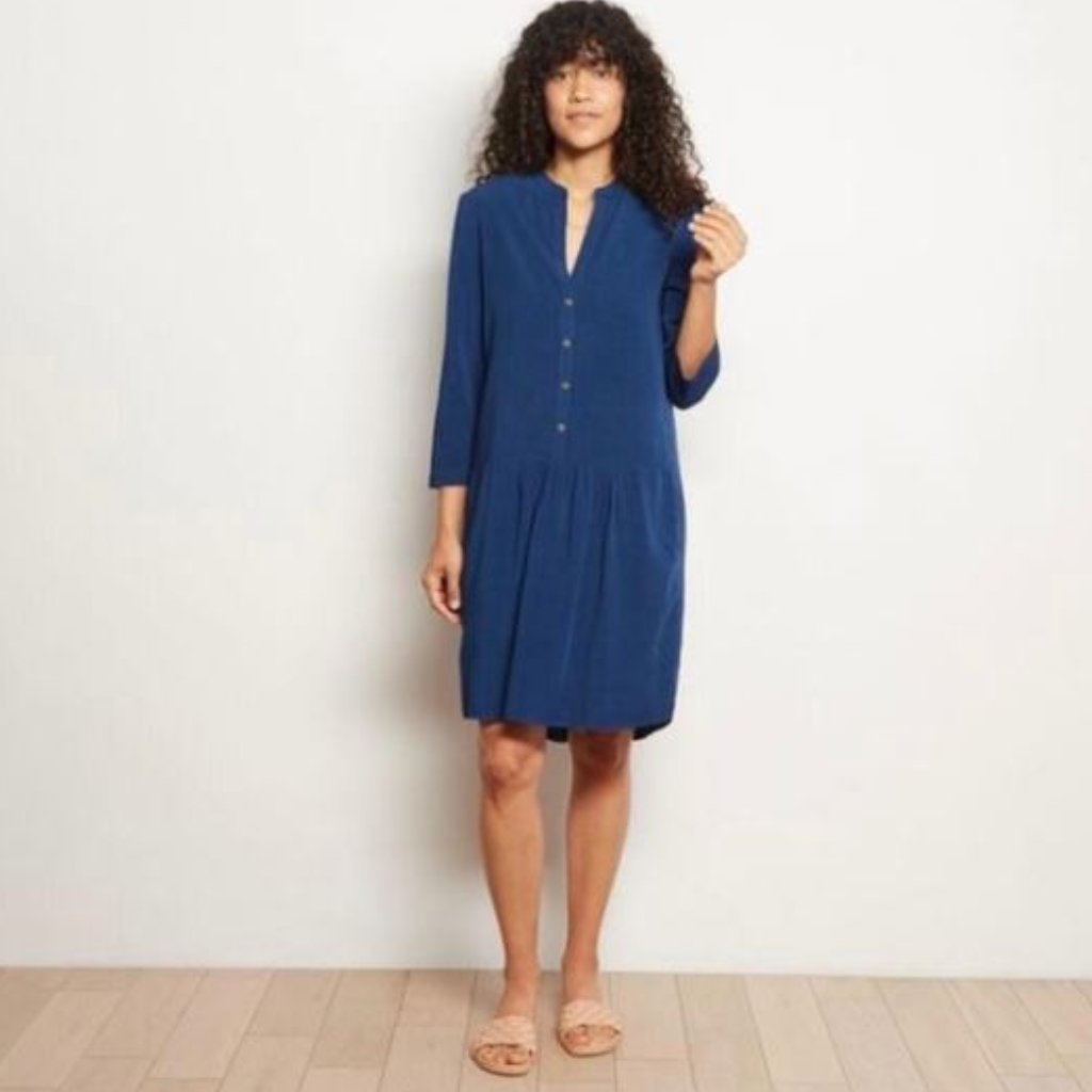 Anthropologie - Nwt - Sonia Drop-Waist Shirt Dress By The Odells -Size Sm/Petite